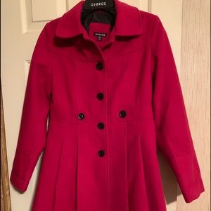 Red wool coat